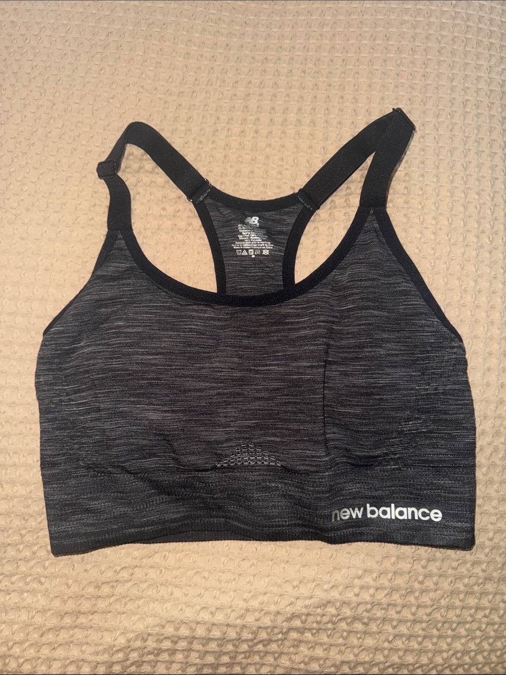 New Balance Women's Black Heather Sports Bra